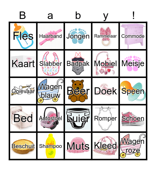 Baby Bingo Card