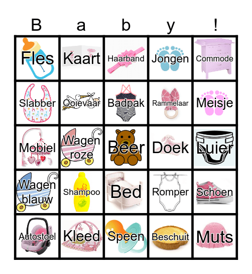 Baby Bingo Card