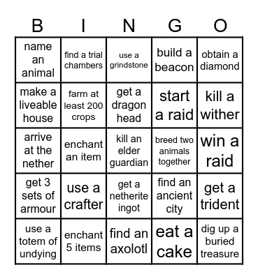 mim Bingo Card