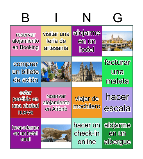 ¡DE VIAJE! Bingo Card