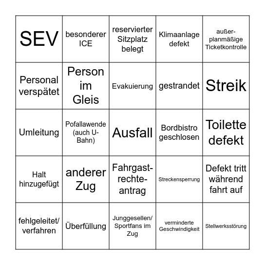 DB Bullshit Bingo #2 Bingo Card