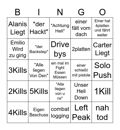 Immo Bingo Card