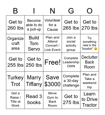 Jeff’s 2025 Bingo Card Bingo Card