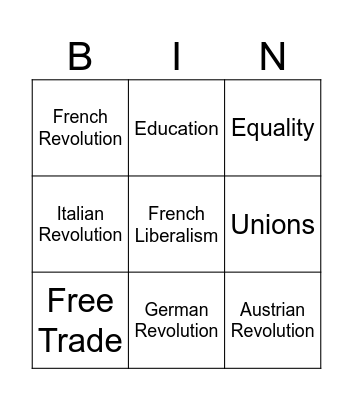 Liberalism Bingo Card