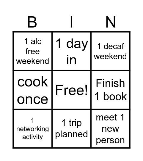 JANUARY 2025 Bingo Card