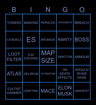 POE2 0.1.1 Bingo Card