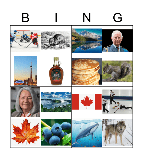 Canada Bingo Card