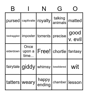 The Penguin and the Pea Bingo Card