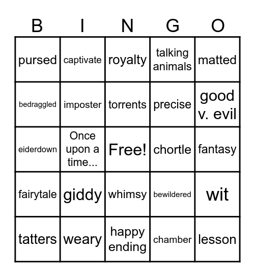 The Penguin and the Pea Bingo Card