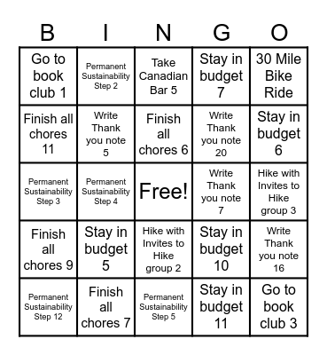 2025 Bingo! Bingo Card