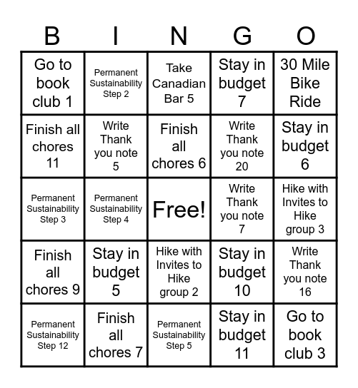 2025 Bingo! Bingo Card