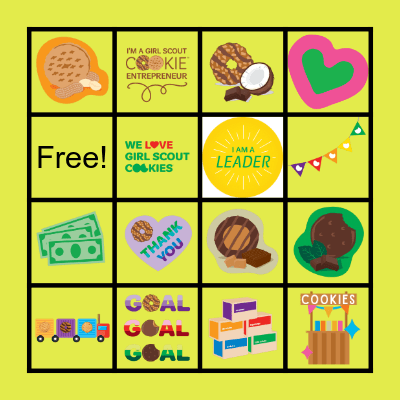 Cookie Bingo Card
