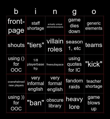 Blockate E.School Bingo Card
