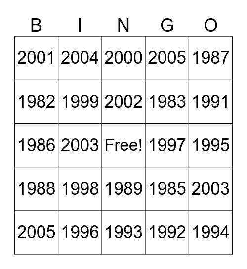 Titty Bingo Card