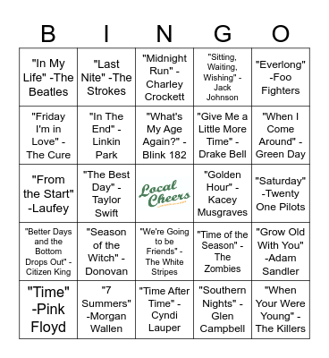 It's TIME for Music Bingo with Conner Pittman!!!! Bingo Card