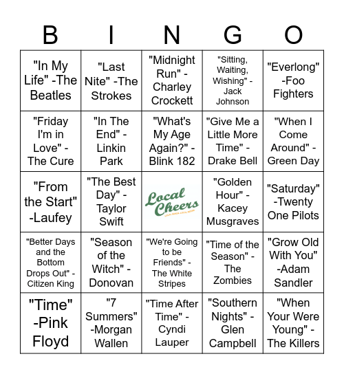 It's TIME for Music Bingo with Conner Pittman!!!! Bingo Card