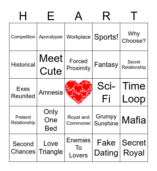 Romance! Bingo Card