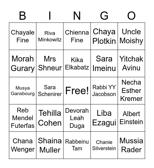 Birthday Bingo Card