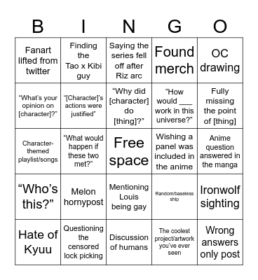 r/Beastars Bingo Card