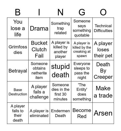Conditional Life Episode 2 Bingo Card