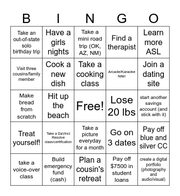 2025 Let's Get it Done! Bingo Card