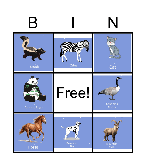 P. Bears New Years Party Bingo Card