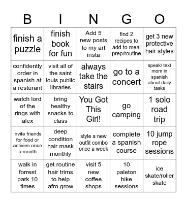 2025 Bingo Card