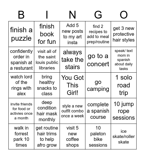 2025 Bingo Card