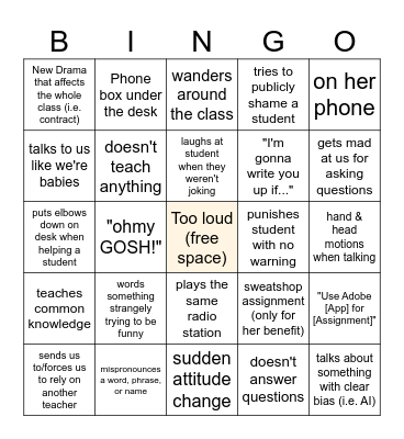 Card <3 Bingo Card