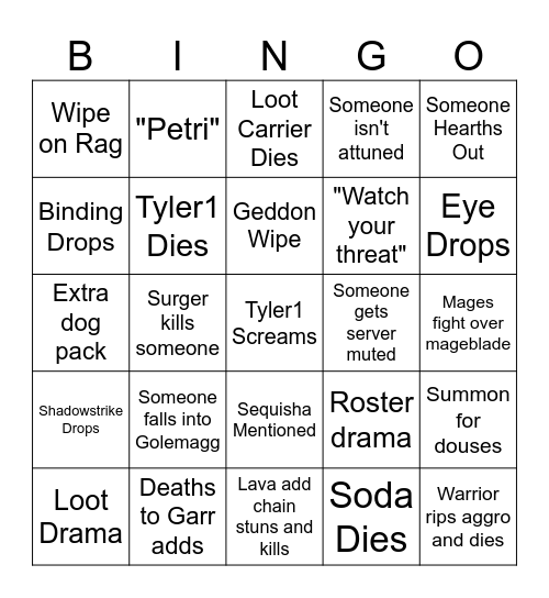 Onlyfangs MC Bingo Card