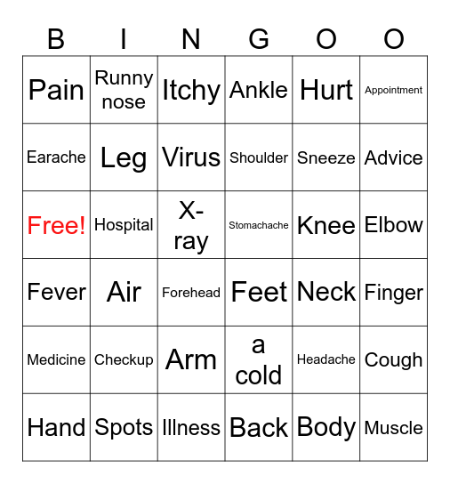 M.2 unit 5 vocabulary1 Bingo Card