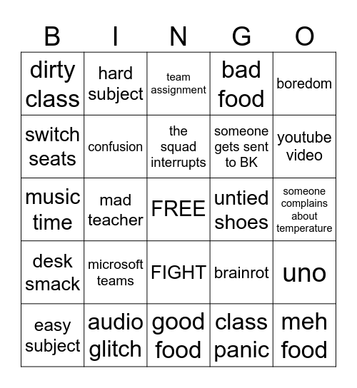 kalam kudus bingo Card