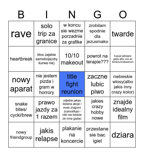 2025 bingi Bingo Card