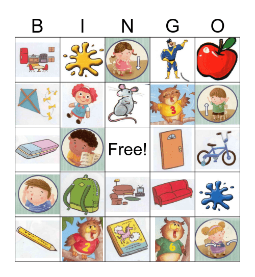 Kid's Box Units 1-5 Bingo Card