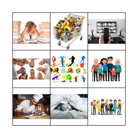 Wat heb jij in het weekend gedaan? Bingo Card