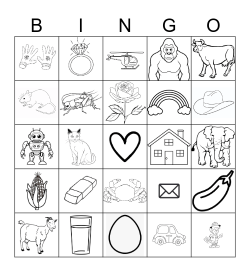 c r g h e Bingo Card