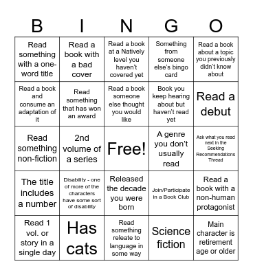 Jiell Natively Bingo Card