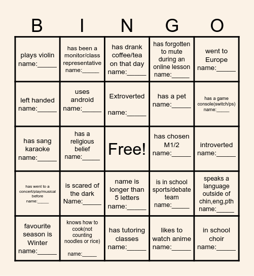 SJACD XSHCC SERVICE ODAY BINGO CARD Bingo Card