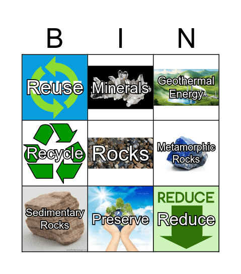 Geophere Bingo Card