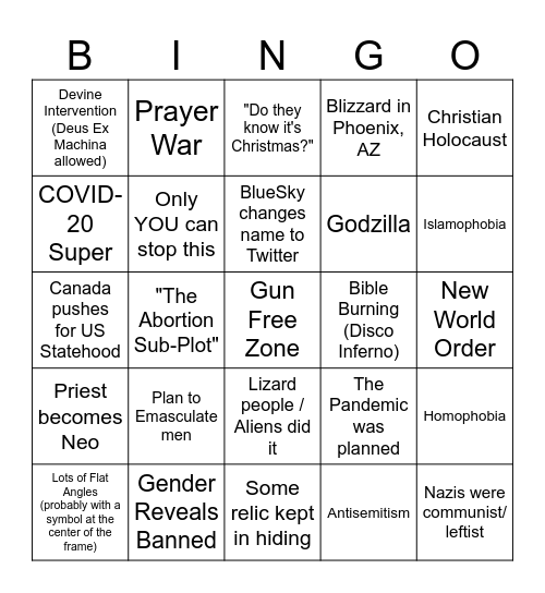 2025: The 2025ining Bingo Card