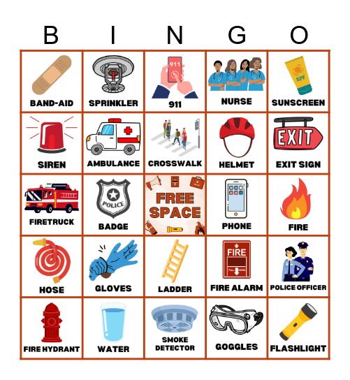 Safety Bingo Card