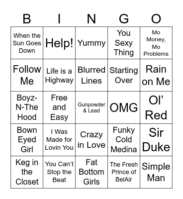 BDB Bingo 99 Bingo Card