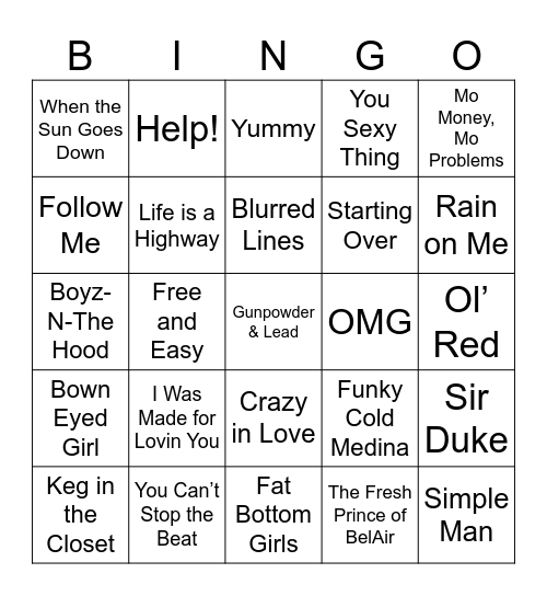 BDB Bingo 99 Bingo Card