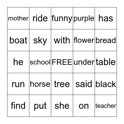 Frank's BINGO!!! Bingo Card