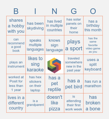 Find a coworker who Bingo Card