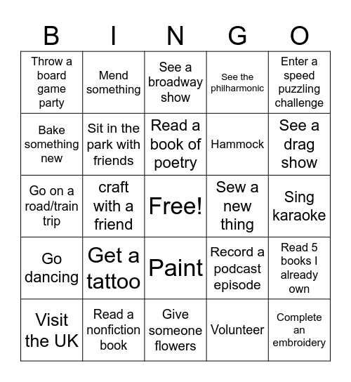 Fig 2025 Bingo Card
