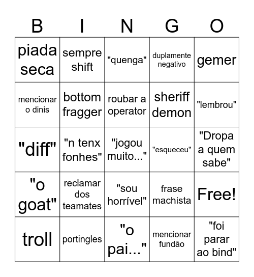 FSM BINGO Card