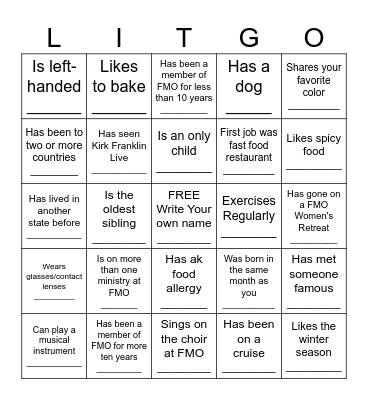 Icebreaker Bingo: Find Someone Who Bingo Card