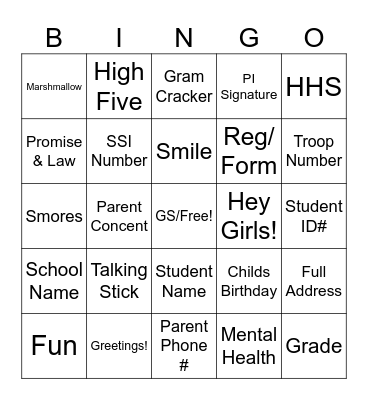 CP BINGO Card
