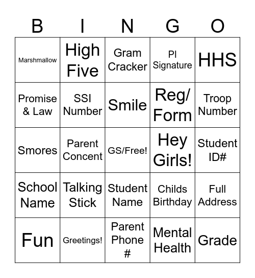 CP BINGO Card